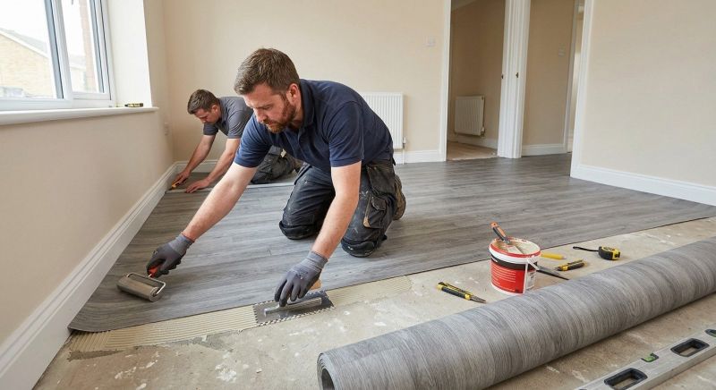 Sheet Linoleum Installation in Encinitas, CA