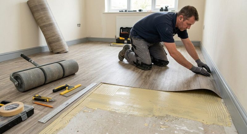 Sheet Linoleum Installation in San Diego County, CA